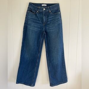 LOFT Wide Leg Cropped Jeans, size 25
